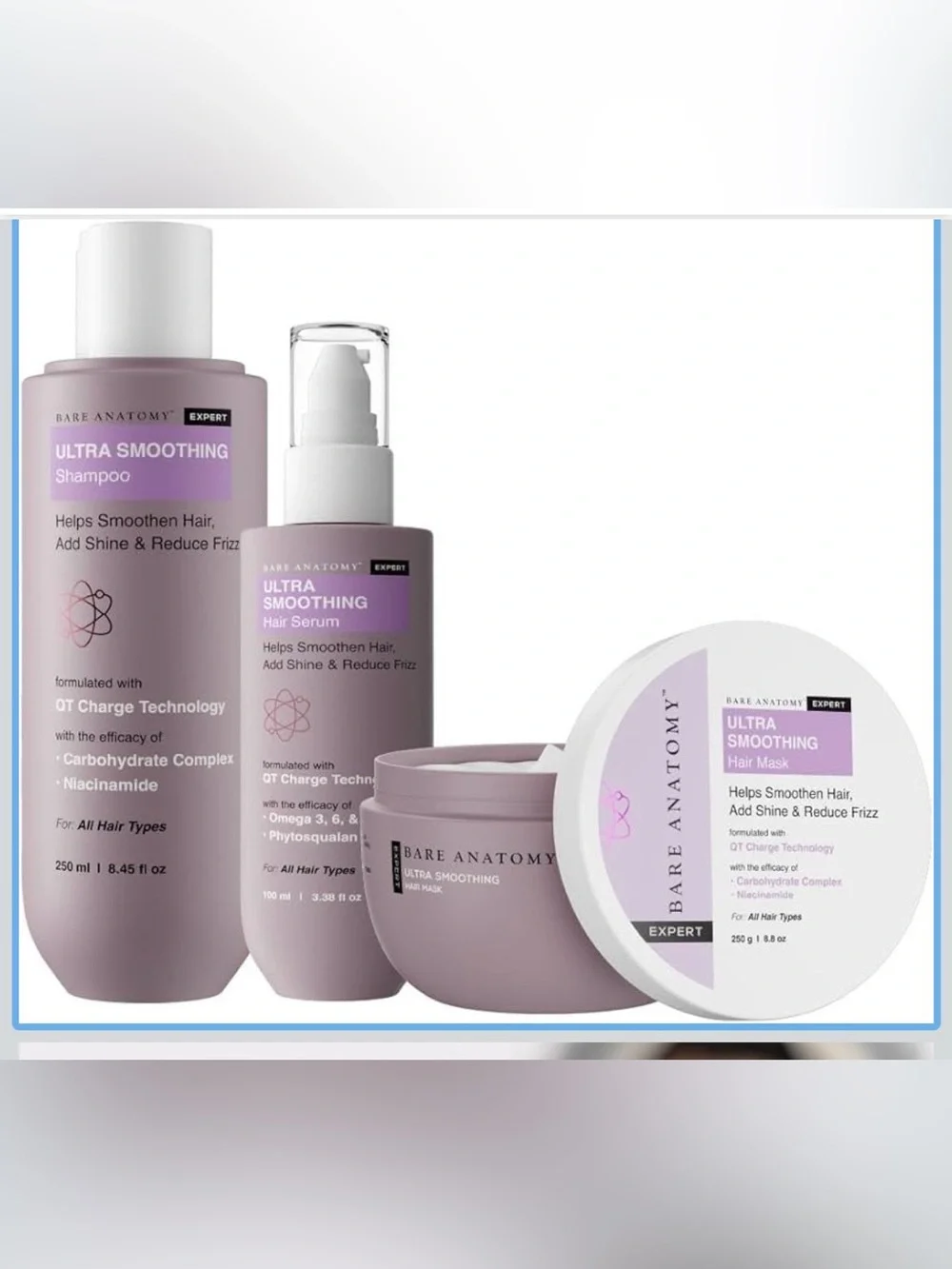 Bare Anatomy Champú ultra suavizante + máscara para el cabello + kit de suero |